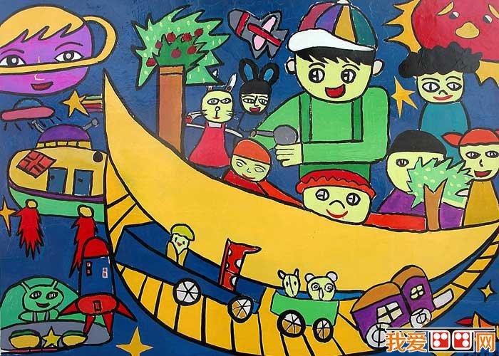 儿童水粉画:快乐的儿童节儿童水粉画作品欣赏 六一是纯洁的,六一是