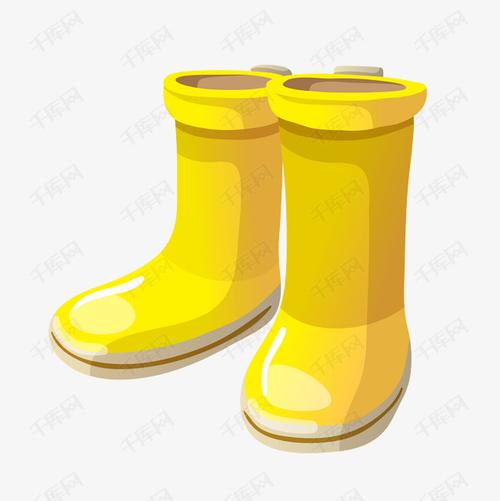 手绘卡通雨后雨靴
