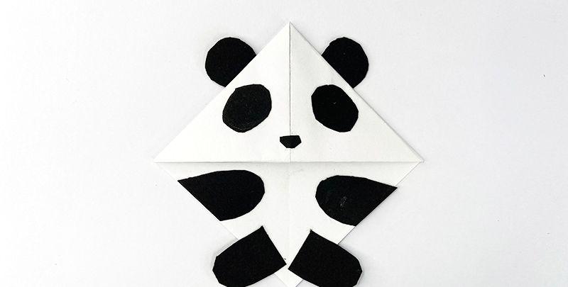 小熊猫书签怎么折