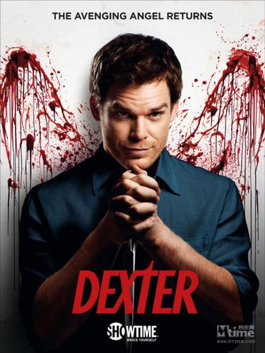 嗜血法医. dexter是我看的第一部showtime的剧.每一季的海报都很惊叹!