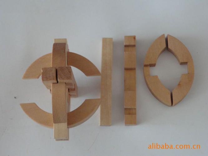 木制地球仪 孔明锁 鲁班球 成人智力 解锁玩具 益智玩具 木制玩具