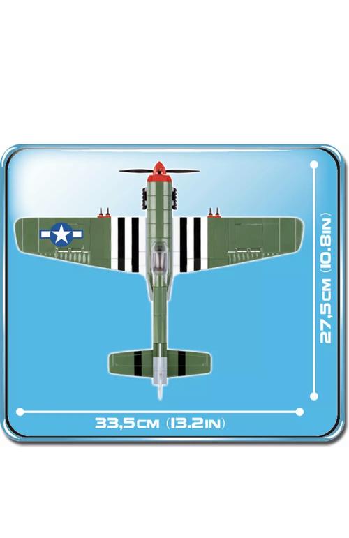 波兰原版进口cobi二战军事北美洲p51c野马战斗机建构