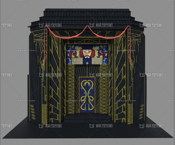 华丽大门宫殿门口