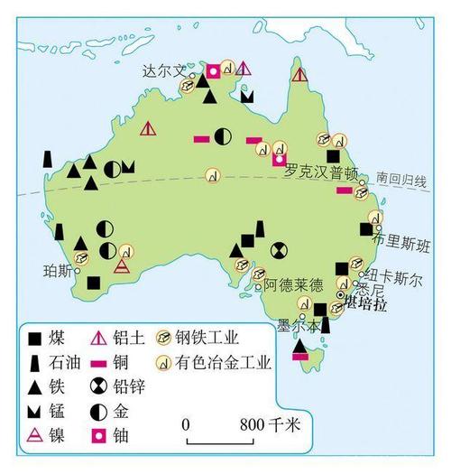 澳大利亚已探明的铁矿石资源主要分布在澳大利亚西部的西澳大利亚州