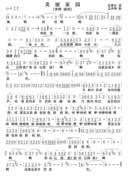 歌曲(42)《美丽家园》(石顺义词 王咏梅曲)李晖演唱