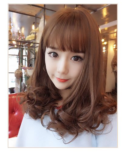 推荐黛秀女空气刘海梨花头逼真网红假发