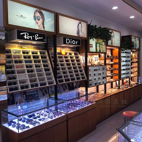 眼镜展示柜柜台免漆生态板眼镜展示柜陈列柜眼镜店货架中岛陈列柜