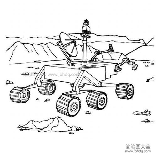 月球车简笔画图片