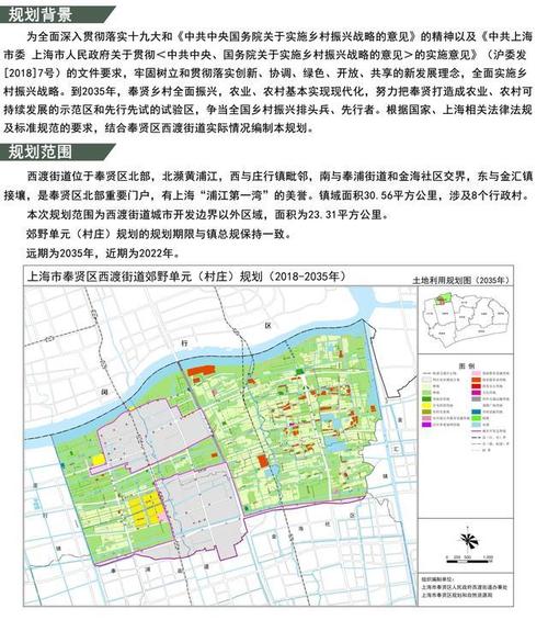 上海奉贤西渡郊野单元规划出炉:已经定位成田园牧歌式