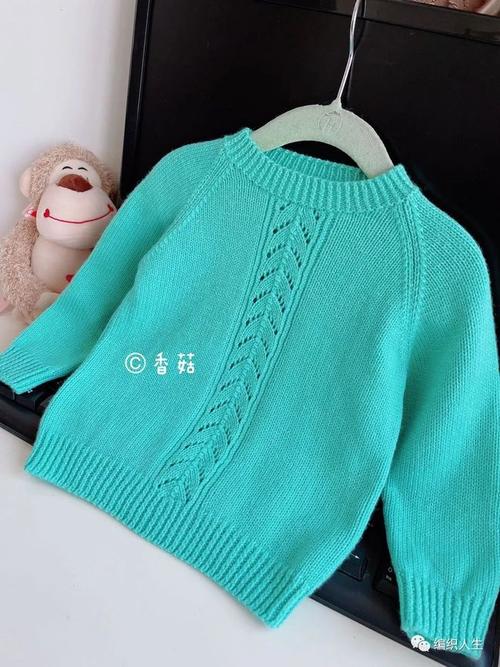 萌芽:两件小宝宝斜肩打底毛衣(有编织图解)