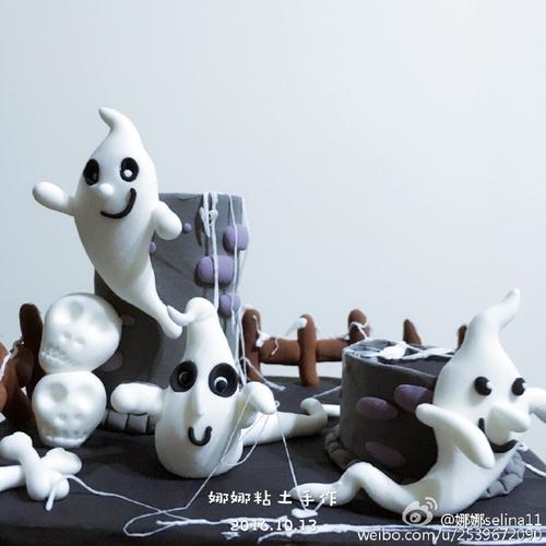 一点也不恐怖的粘土小幽灵玩偶