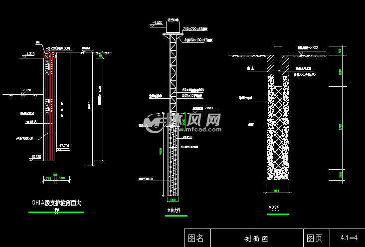 某地区基坑土钉墙支护设计方案图纸