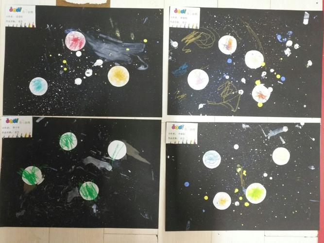 快乐涂鸦 ―― 牙刷喷画《星空》