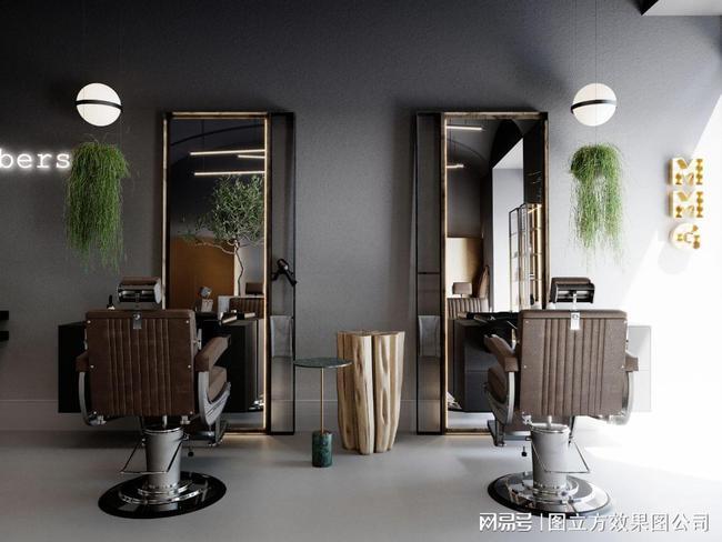 小型美发店装修设计效果图
