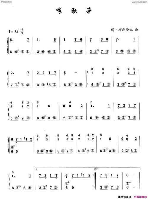 手风琴谱三套车喀秋莎山楂树纺织姑娘红莓花儿开