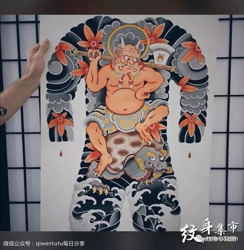 日式满背纹身日式满背纹身手稿日式满背纹身手稿图案