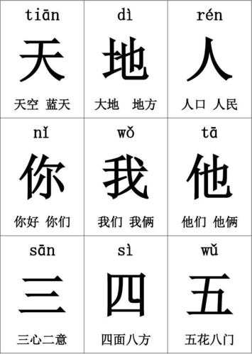 部编2016人教版一年级上册语文一--四单元生字卡片带拼音组词可打印