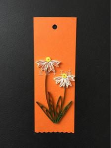 衍纸书签成品纯手工学生幼儿园亲子创意手工作业礼物书签作品花27