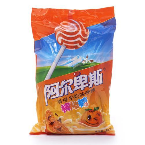 阿尔卑斯香橙牛奶味棒棒糖(袋装 20支)