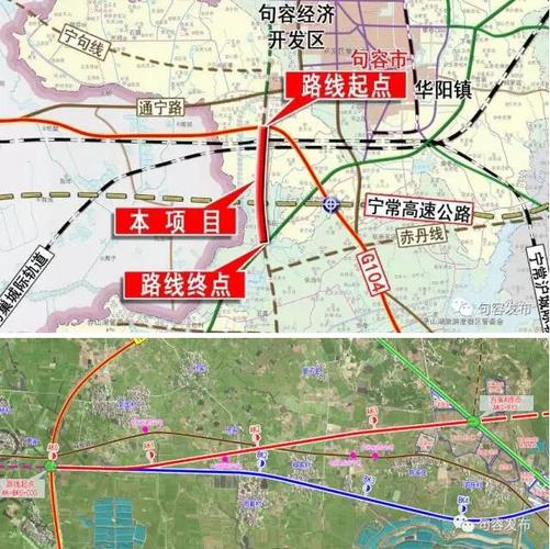 干线104国道至243省道段,项目起点与104国道交叉,顺接句容市西五环