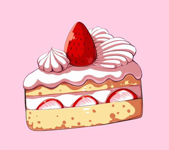 生日蛋糕怎么画简单3步教你画出草莓蛋糕