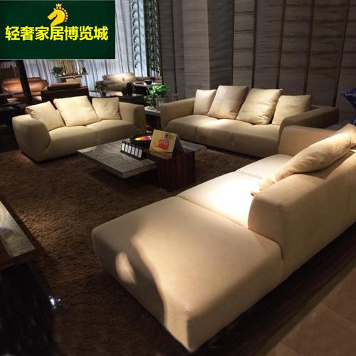 意大利磨砂皮全真皮客厅沙发旗舰店别墅米洛沙发20412