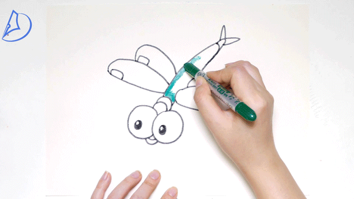 简笔画一架小飞机飞东又飞西来去三五里捉虫保田地