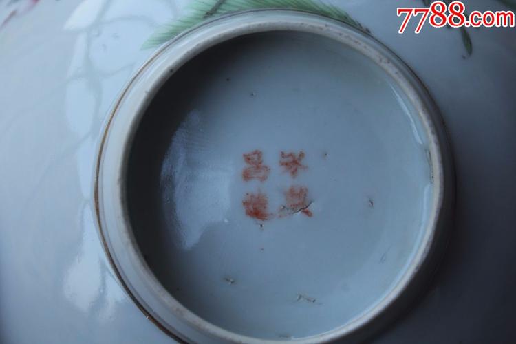 大本堂真品老瓷器民国永兴昌造粉彩柳树春燕碗一双景德镇古瓷