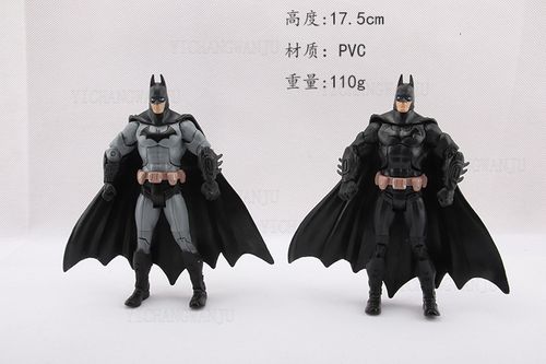 动漫手办周边 黑暗崛起6寸蝙蝠侠 黑色 灰色18cm公仔手办摆件