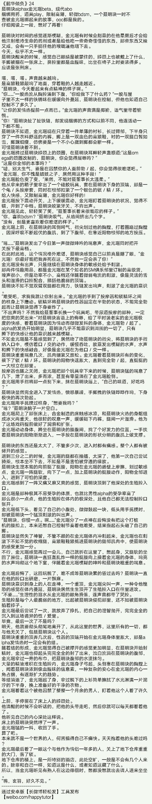《韶华倾负》24 聂明玦alphax金光瑶beta 具体事项看图开头,想好了再