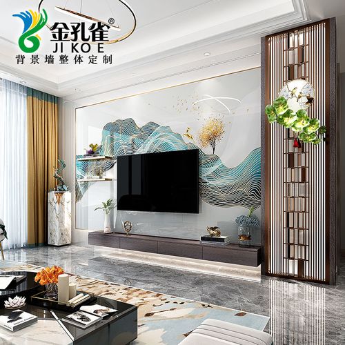 2020年新款电视背景墙,别墅电视背景墙 2020新款微晶石大板悬空电视背景墙瓷砖现代简约大理石影视墙装饰
