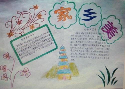 家乡最美因为有你手抄报家乡手抄报
