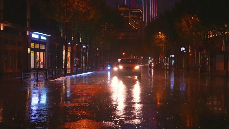 下雨天街道视频素材_素材_视频素材_素材_视频素材