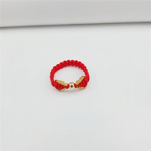 在逃公主戒指女工编织蝴蝶结黄金转运珠diy手小红书抖