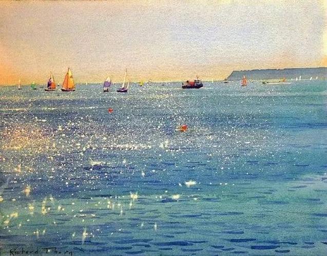 水彩画欣赏|这大海真的好漂亮!