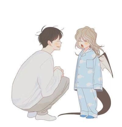 身高差漫画情侣头像