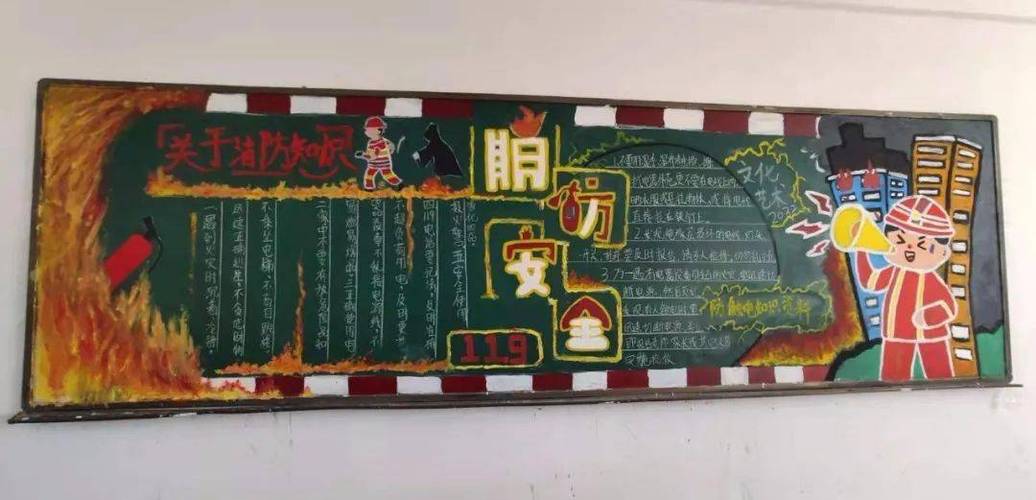 宣传月活动】漳州一职校开展2021年消防安全主题黑板板评比活动_板报