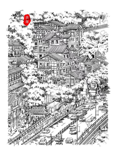 古建筑手绘写生拆解_园林_手绘_考研_写生_建筑_景观手绘_人文_绘画