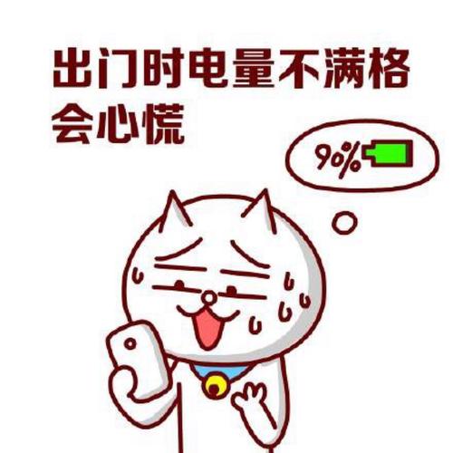 出门时电量不满格会心慌表情包.