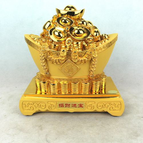 开光招财金元宝存钱罐聚宝盆摆件大号招财进宝办公室家居风水吉祥