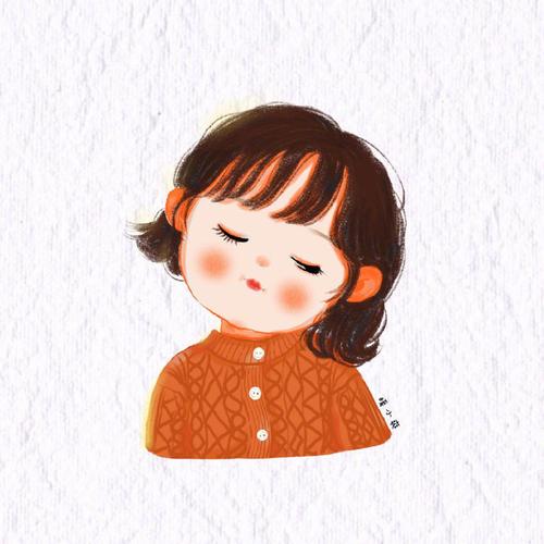 我就是胖嘟嘟 美猪猪~哈哈 圆脸好可爱啊~ 插画师 暖小爽