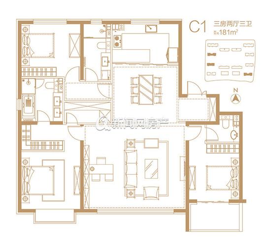 青岛新房 崂山区 银丰玖玺城 据置业顾问介绍,项目一期户型建面约155