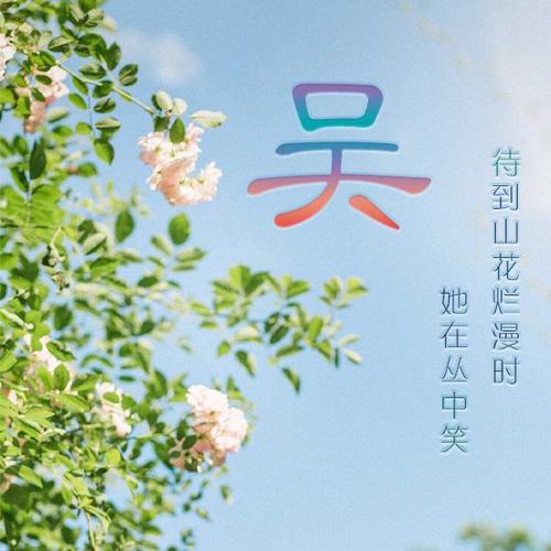 姓氏微信头像:待到山花烂漫时,她在丛中笑!