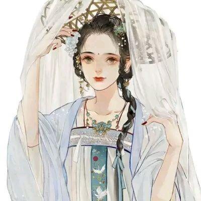 古风动漫女孩头像.春水初生,春林初盛,春风十里,不如