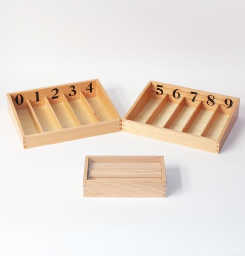 榉木 专业蒙特梭利教具蒙台梭利 纺锤棒与箱