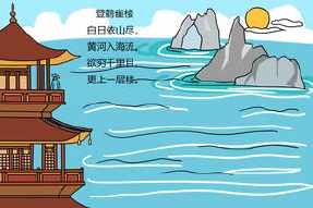 登鹳雀楼古诗手抄报