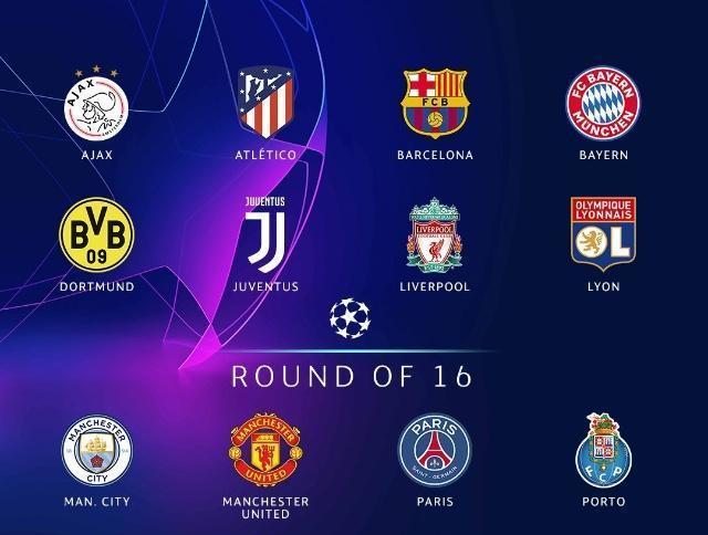 欧冠小组赛已经全部落下了大幕,本赛季欧冠16强球队全部产生,8支球队