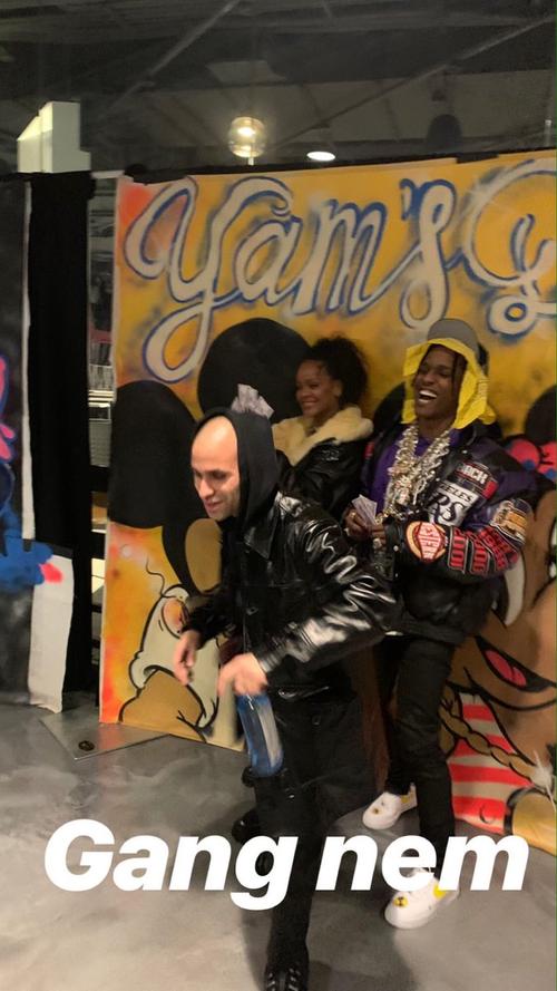 在传出和中东亿万富豪男友jameel分手后1天, rihanna和asap rocky在