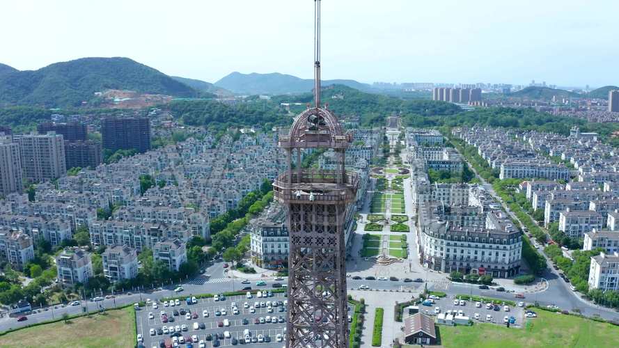 杭州临平天都城和天都公园航拍_3840x2160_高清视频素材下载(编号