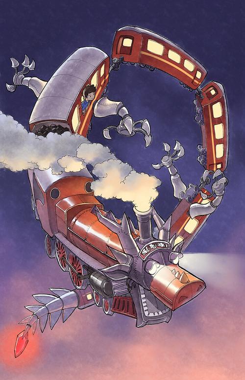 钢铁龙列车|插画|插画习作|elibadguy - 原创作品 - 站酷 (zcool)